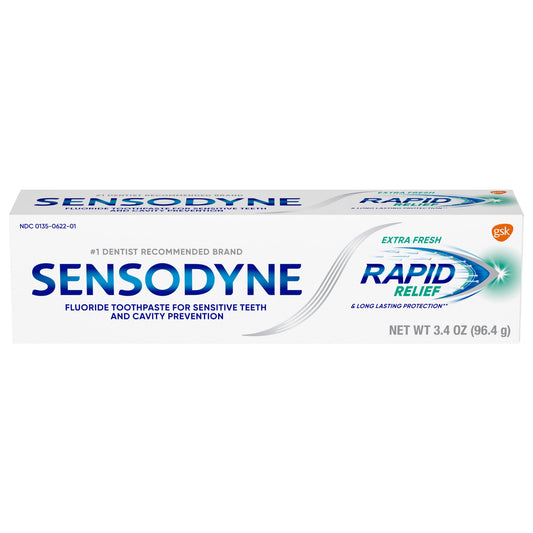 Sensodyne Rapid Relief Sensitive Toothpaste, Extra Fresh, 4 Oz