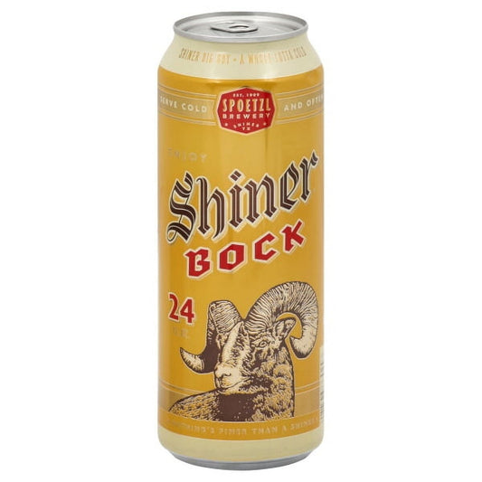 Shiner Bock Beer, Shiner Craft Beer, 24 fl oz Can, 4.4% ABV, 141 Calories, 12.4g Carbs