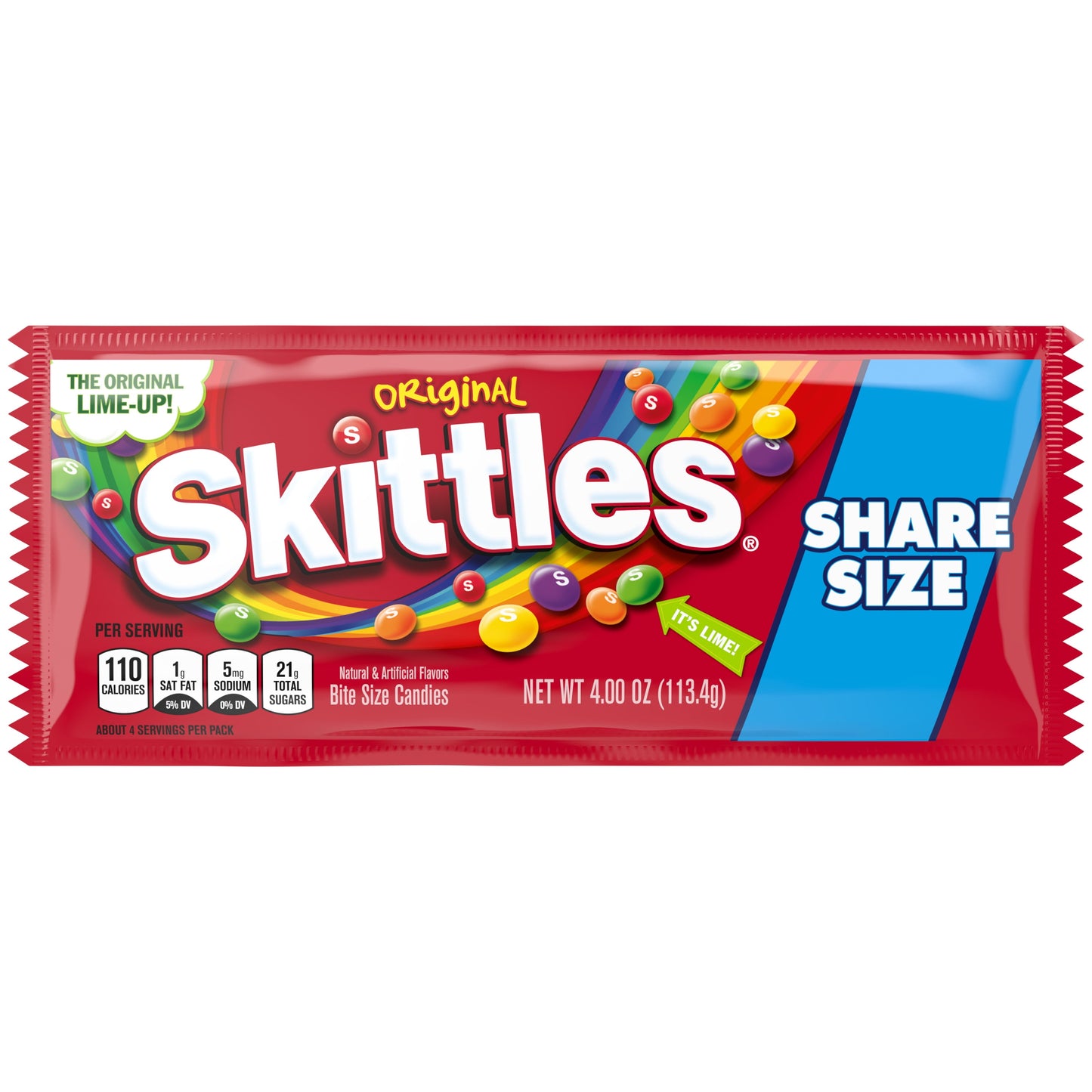 Skittles Original Chewy Candy, Share Size - 4 oz Bag