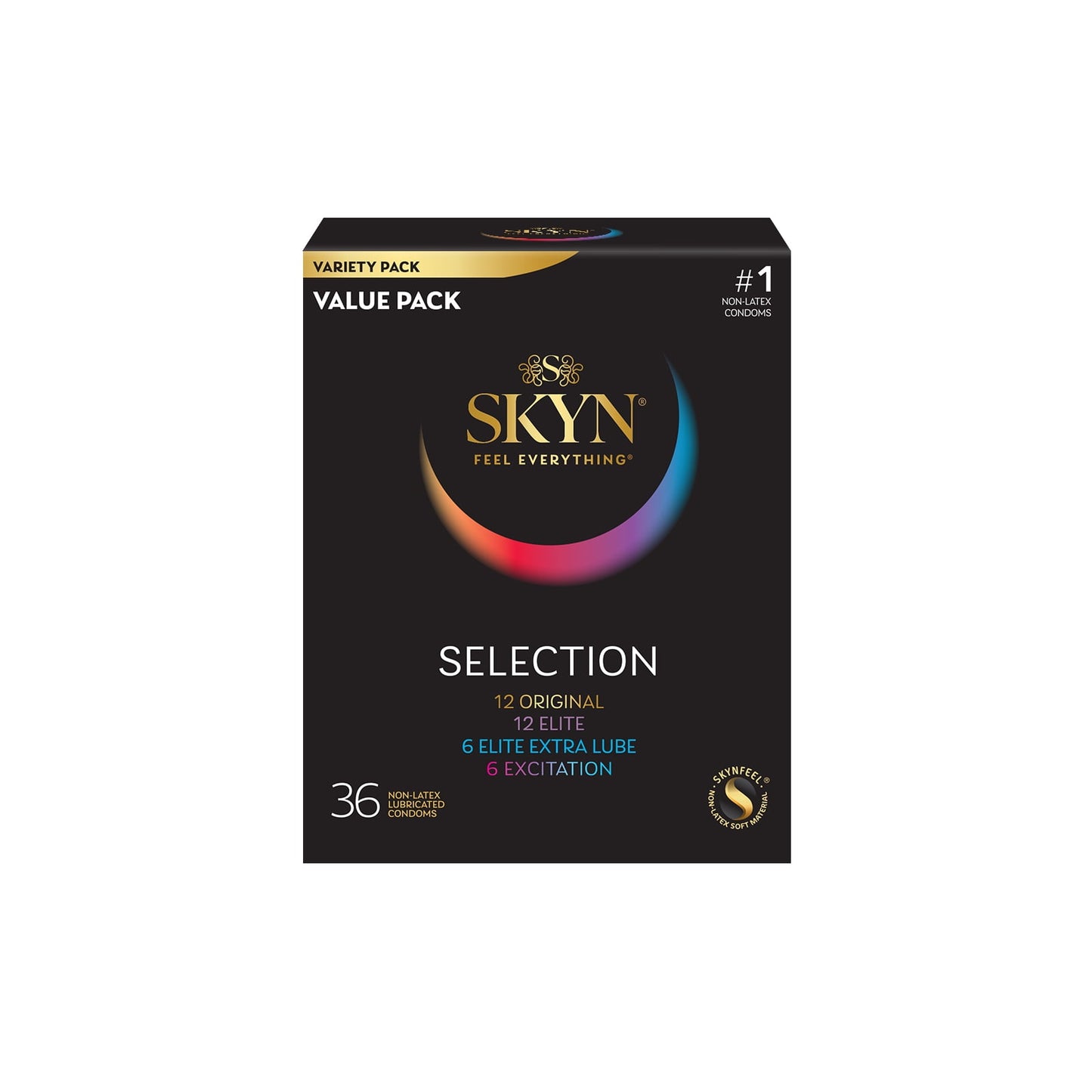 Skyn Selection Non-Latex Lubricated Condoms, 36 Count