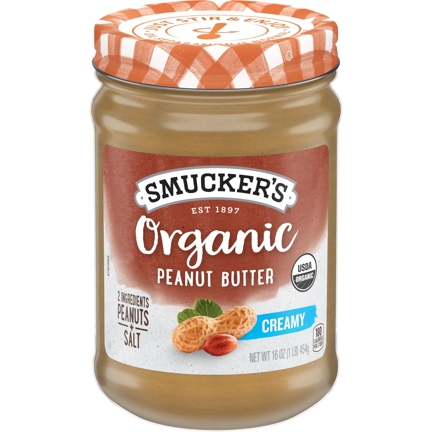 Smucker's Organic Natural Creamy Peanut Butter, 16 Ounces