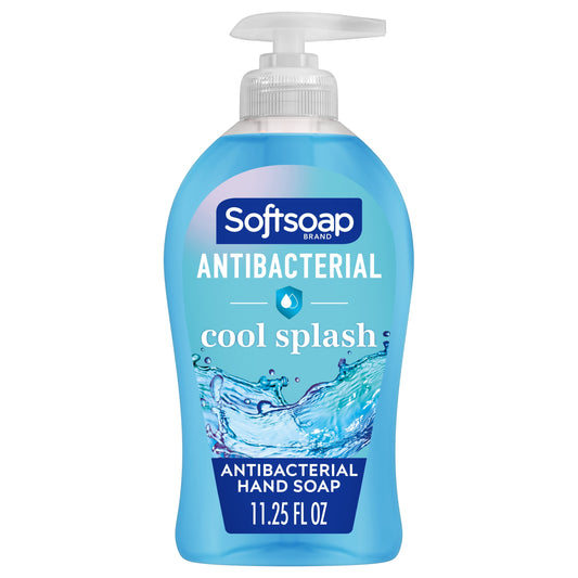 Softsoap Cool Splash Scent Antibacterial Liquid Hand Soap, 11.25 oz Bottle