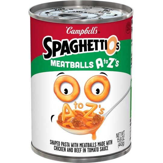 SpaghettiOs A to Z's Canned Pasta with Meatballs, 15.6 oz Can