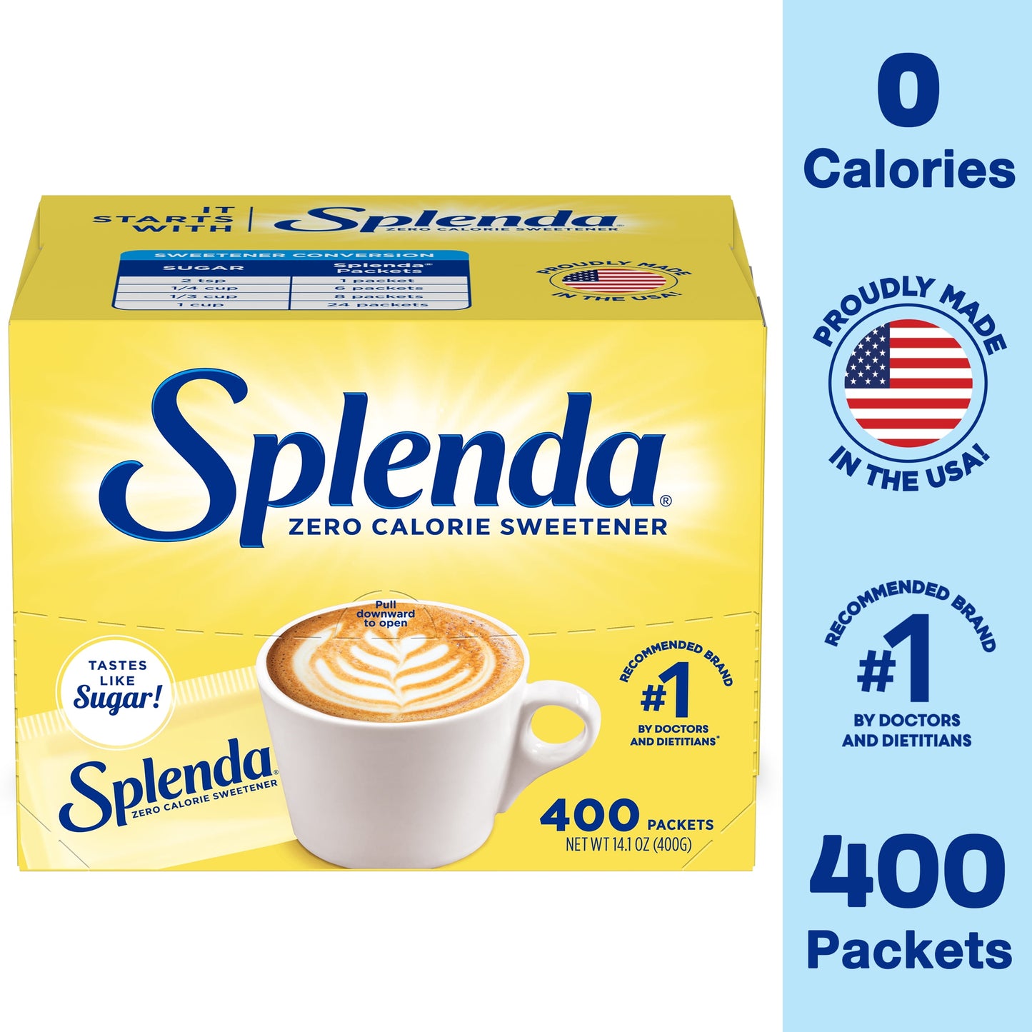 Splenda Zero Calorie Sweetener, Sugar Substitute Packets - 400 Ct.