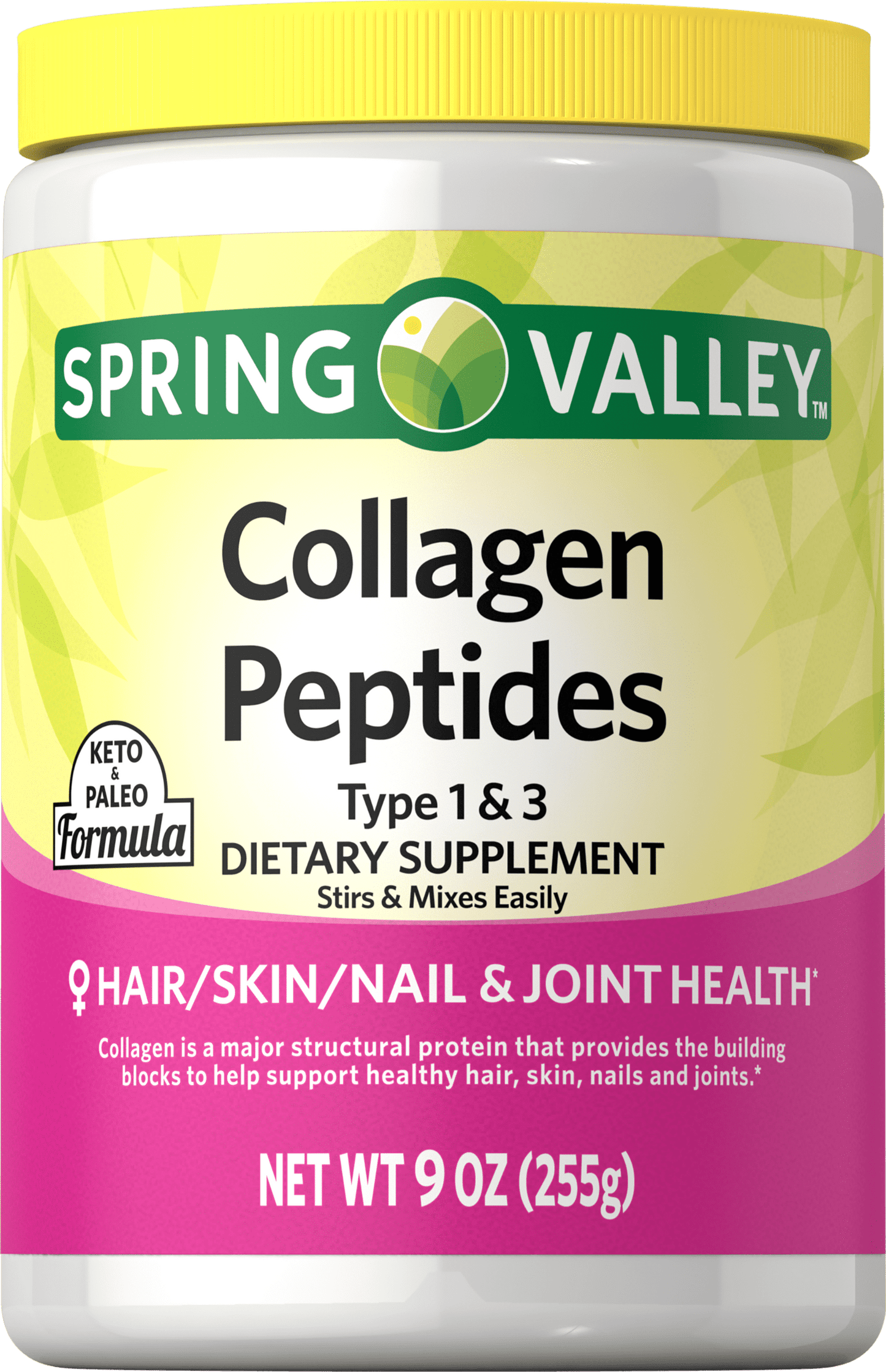 Spring Valley Collagen Peptides Type 1 & 3 Dietary Supplement, 9 oz