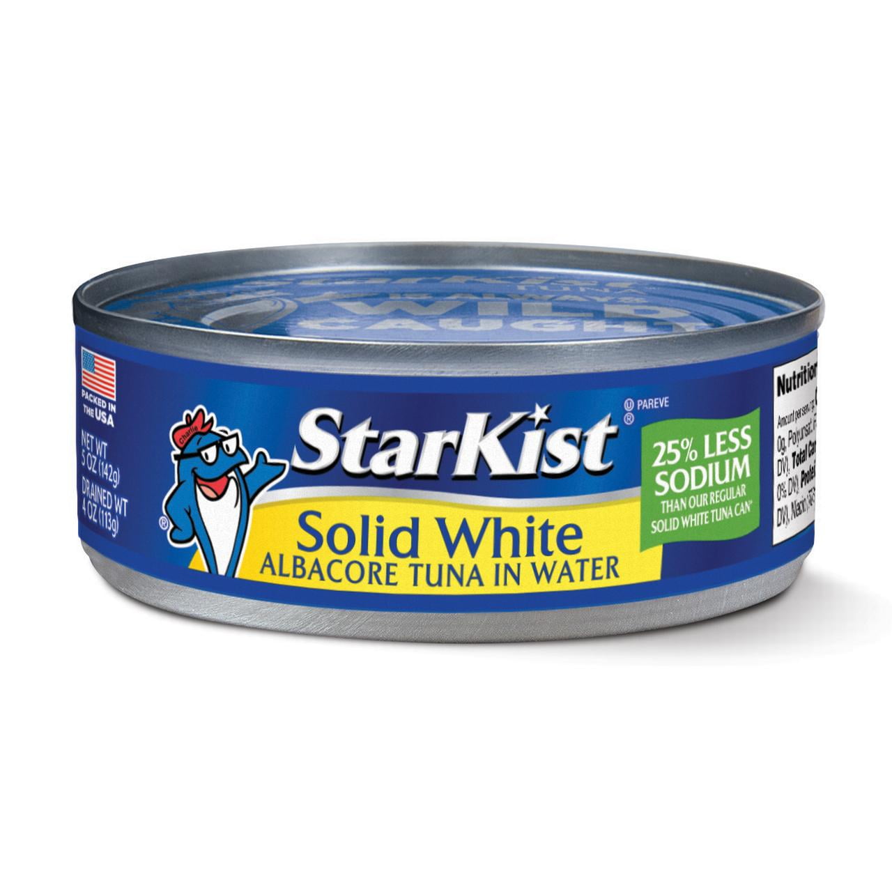 StarKist Low Sodium Solid White Albacore Tuna in Water, 5 oz Can