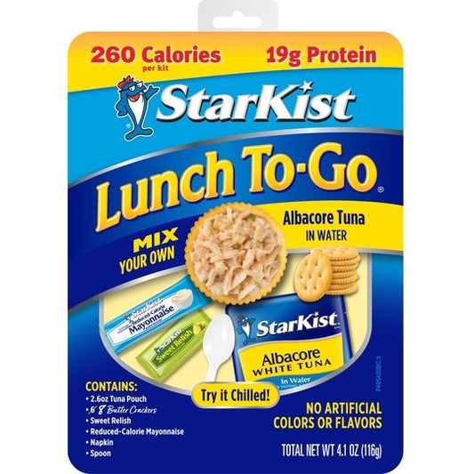 StarKist Lunch to-Go Albacore Tuna in Water Mix Your Own Tuna Salad, 4.1 oz Box