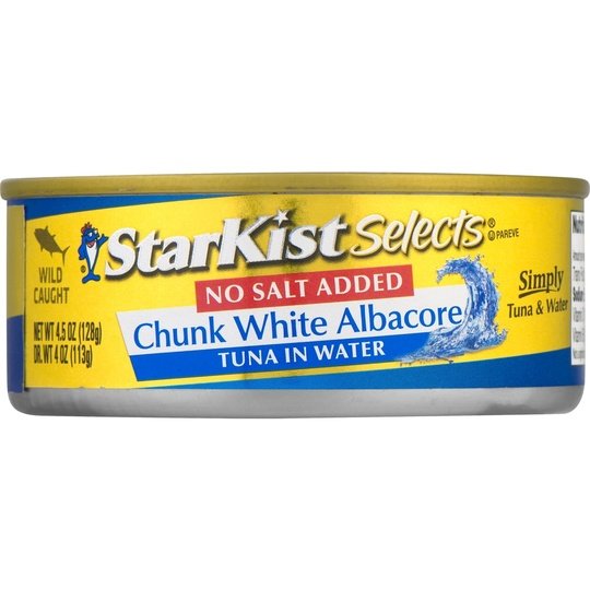 StarKist Selects Chunk White Albacore Tuna in Water - No Salt Added, 4.5 oz Can