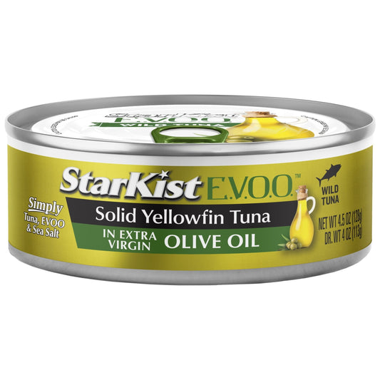 StarKist Selects E.V.O.O. Solid Yellowfin Tuna in Extra Virgin Olive Oil, 4.5 oz Can