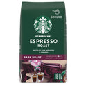 Starbucks Arabica Beans Espresso Roast, Dark Roast, Ground Coffee, 18 oz