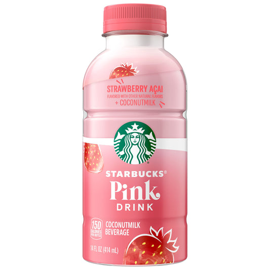 Starbucks Coffee Drink Pink Drink Strawberry, 14 oz