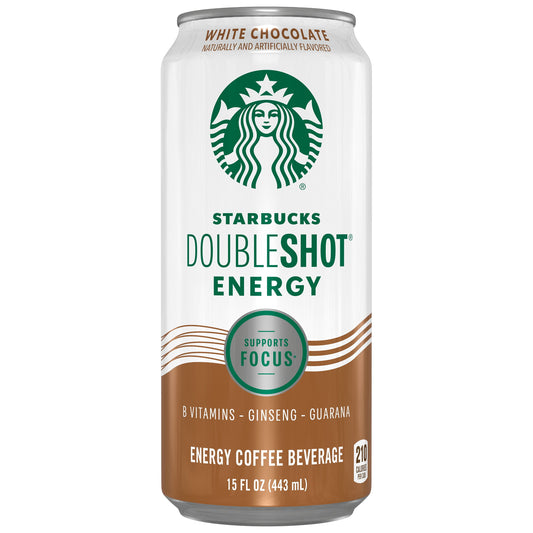 Starbucks Doubleshot Energy White Chocolate Coffee Energy Drink, 15 oz Can