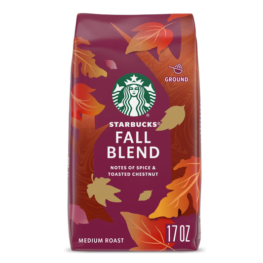 Starbucks Fall Blend, Ground Medium Roast Coffee, 100% Arabica, Bag (17 Oz)