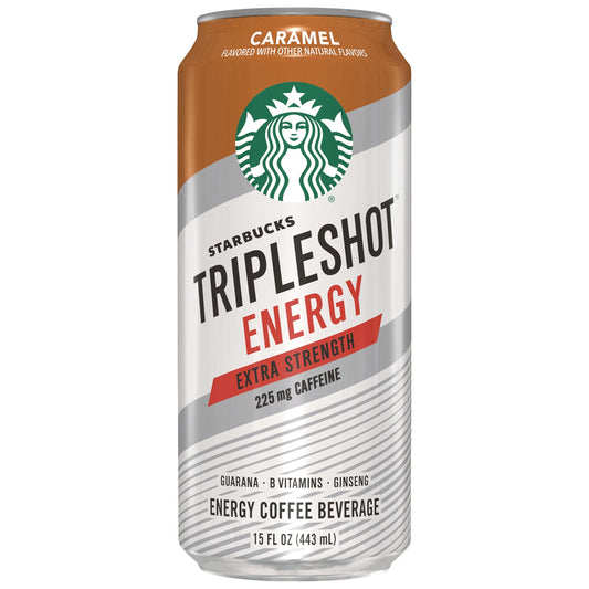 Starbucks Tripleshot Energy Caramel Extra Strength Coffee Energy Drink, 15 oz Can