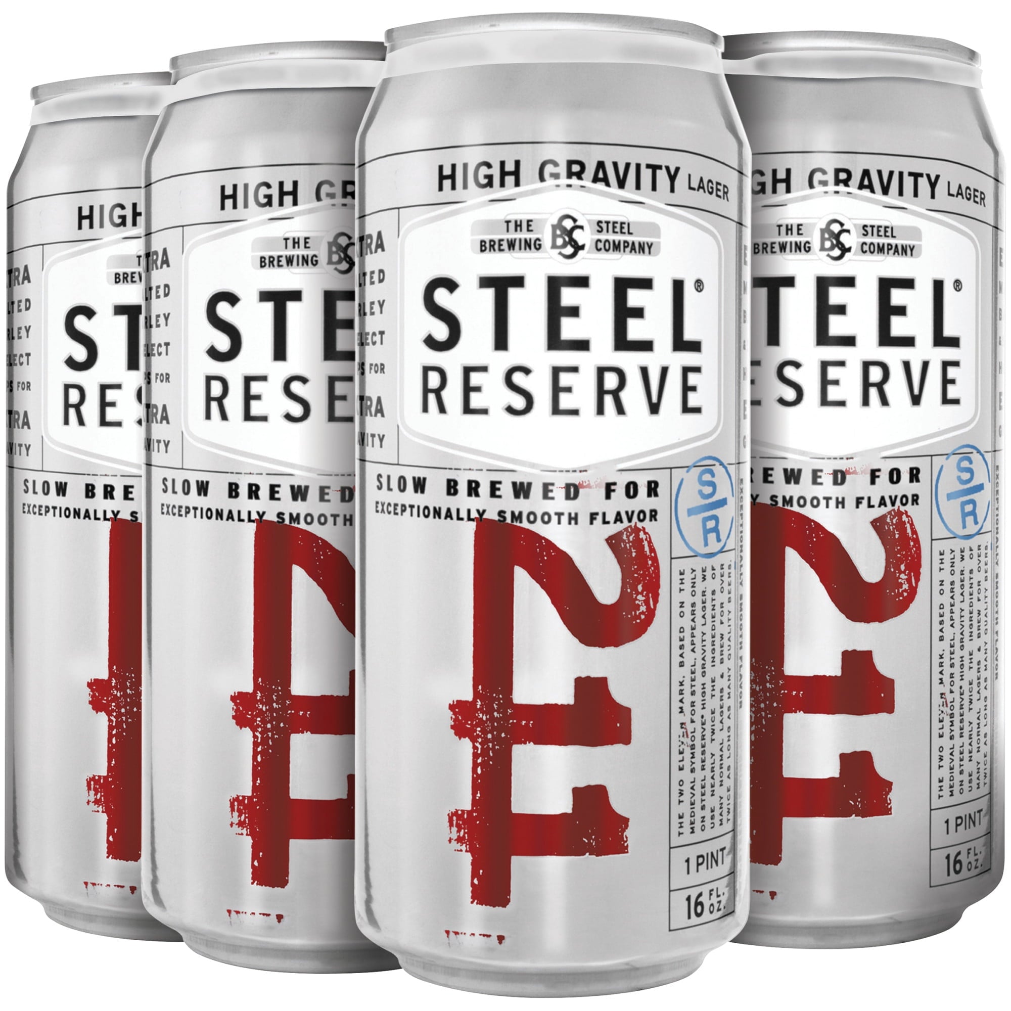 Steel Reserve High Gravity Malt Beer, 6 Pack, 16 fl oz Cans, 8.1% ABV ...