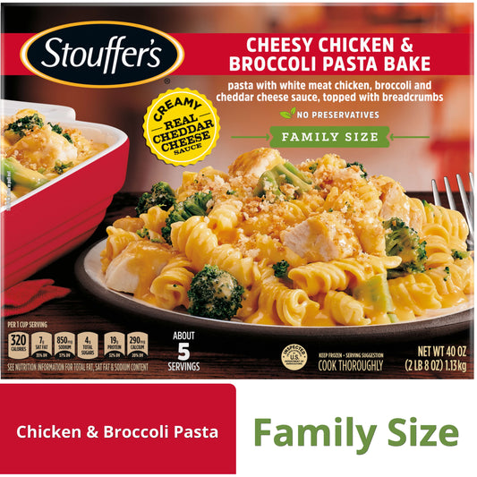 Stouffer's Chicken and Broccoli Pasta Bake Family Size Frozen Meal, 40 oz (Frozen)