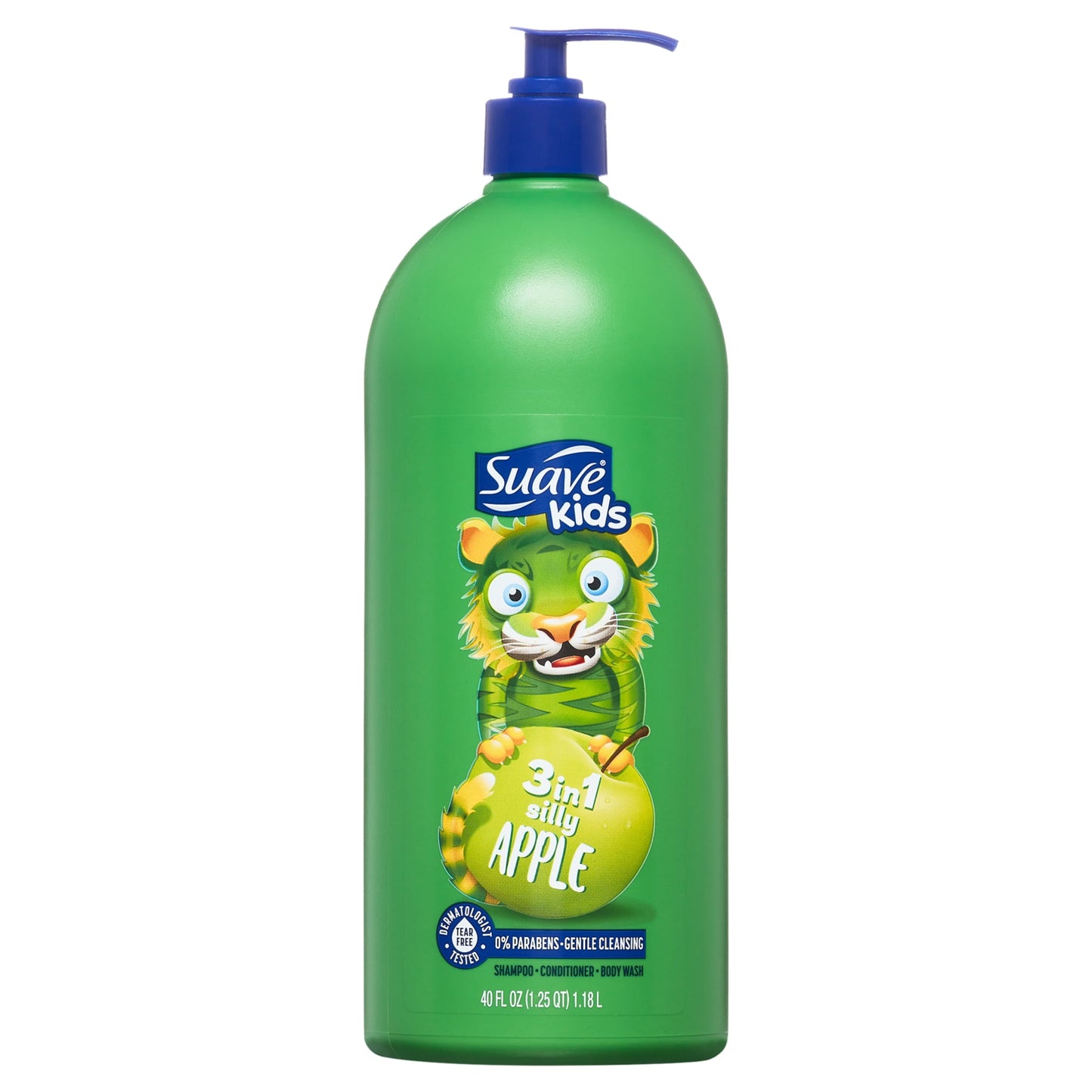 Suave Kids 3-in-1 Shampoo, Conditioner, Body Wash, Apple, Tear-Free Formula, All Hair Types 40oz