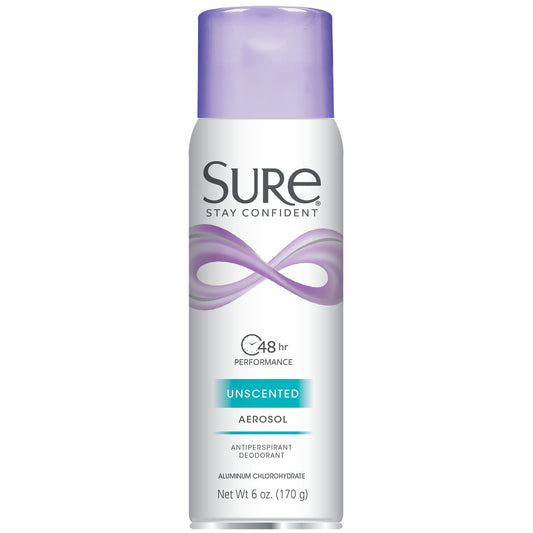 Sure Anti-Perspirant Deodorant Spray, Unscented, Women, 6 oz