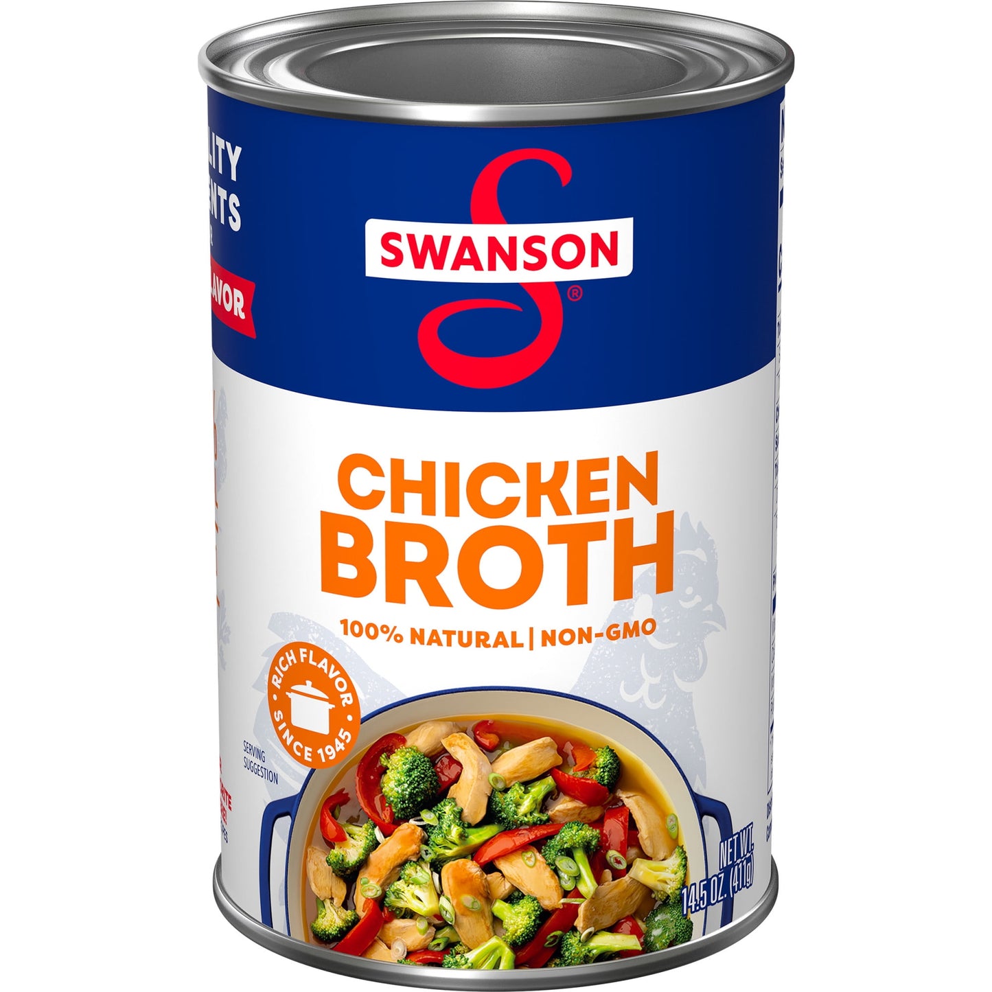 Swanson 100% Natural, Gluten-Free Chicken Broth, 14.5 oz Can