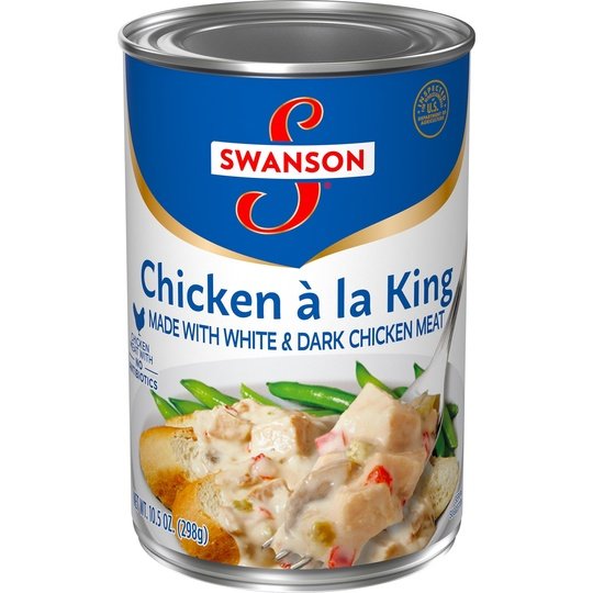 Swanson Canned Chicken a la King with White and Dark Chicken Meat, 10.5 oz Can