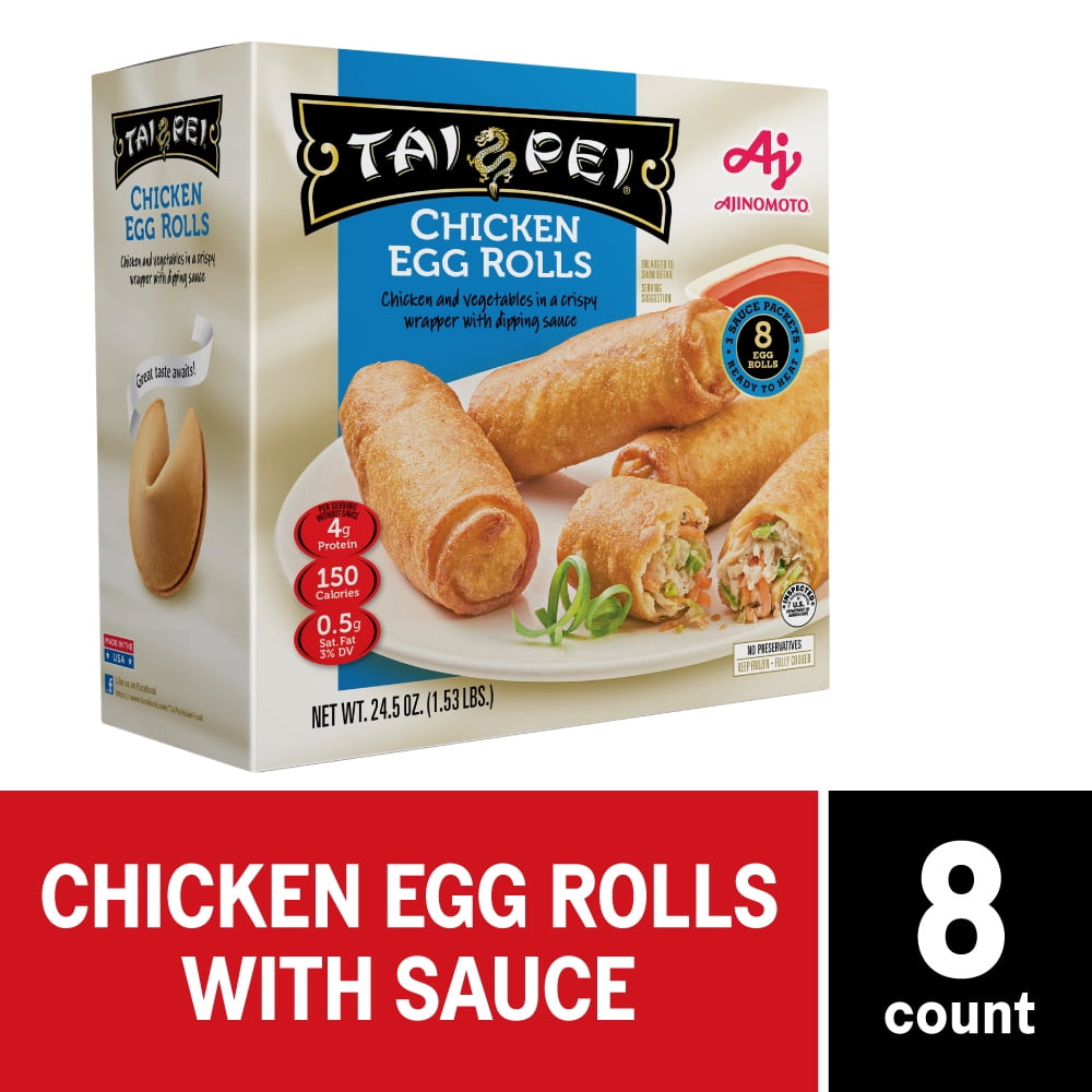 Tai Pei Chicken Egg Rolls Frozen Asian Appetizers 24.5 Oz