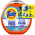 Tide Power Pods Laundry Detergent Soap Packs with Febreze, Sport Odor Defense, 25 Ct