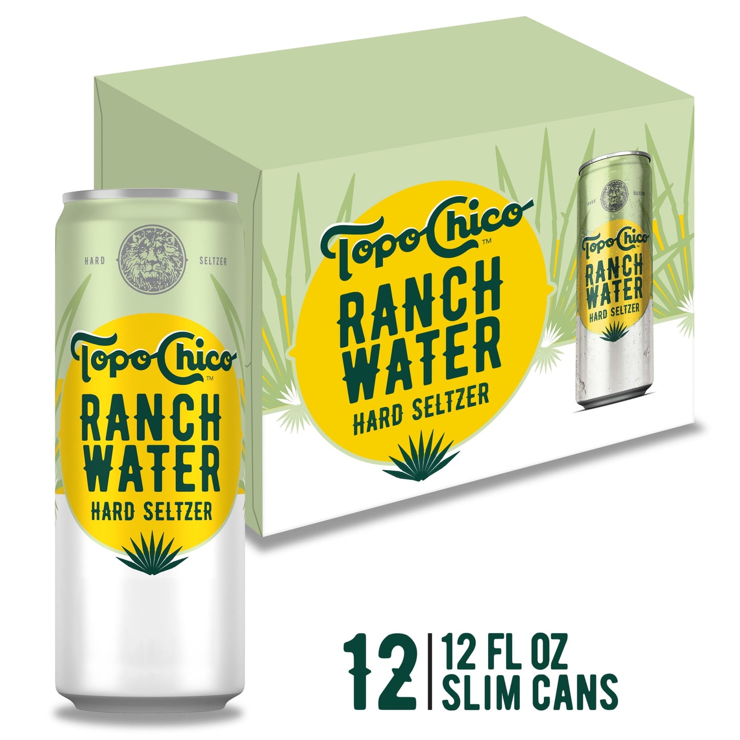 Topo Chico Ranch Water Original  Hard Seltzer, 12 Pack, 12 fl oz Cans, 4.7% ABV