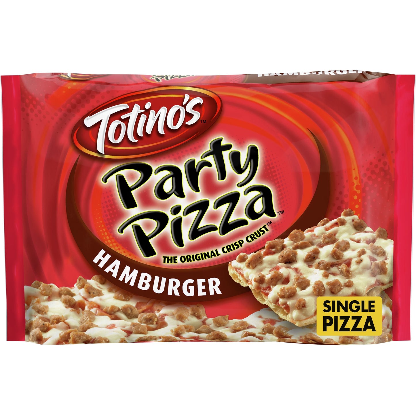 Totino's Party Pizza, Hamburger, Frozen Snacks, 2 Servings, 1 ct