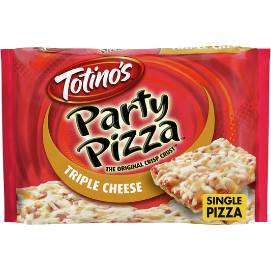 Totino's Party Pizza, Triple Cheese Flavored, Frozen Snacks, 9.8 oz, 1 Ct
