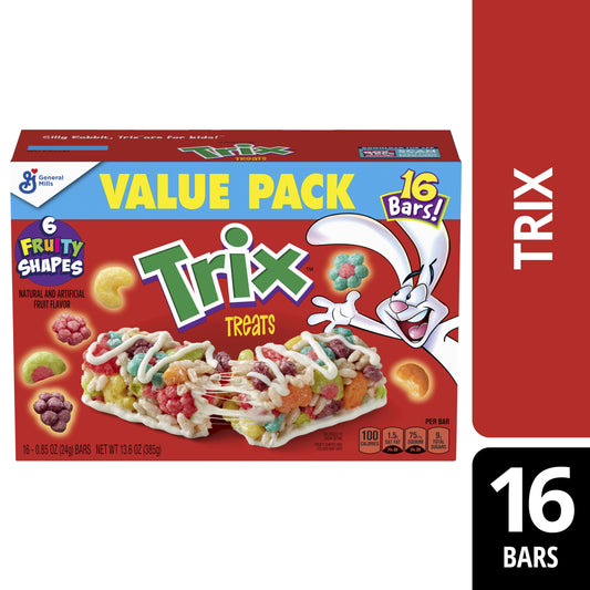 Trix Breakfast Cereal Treat Bars, Value Pack, 16 ct