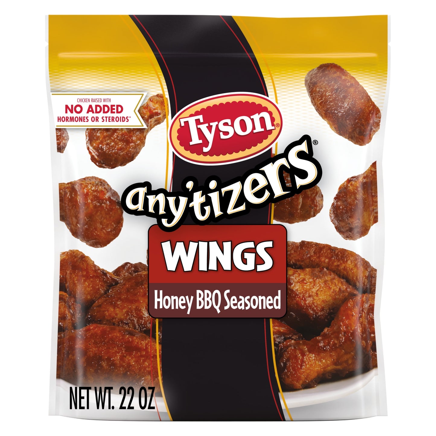 Tyson Any'tizers Honey BBQ Seasoned Chicken Wings, 1.37 lb (Frozen)