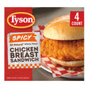 Tyson Spicy Chicken Breast Sandwich, 24 oz, 4 ct Box