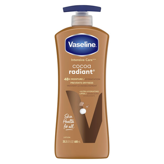 Vaseline Intensive Care Radiant Non Greasy Moisturizing Body Lotion, Cocoa, 20.3 fl oz