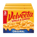 Velveeta Shells and Cheese Original Macaroni and Cheese Dinner, 3 ct Pack, 12 oz Boxes