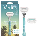 Venus Miami Sunrise Deluxe Smooth Sensitive, 1 Women's Razor, 2 Refills