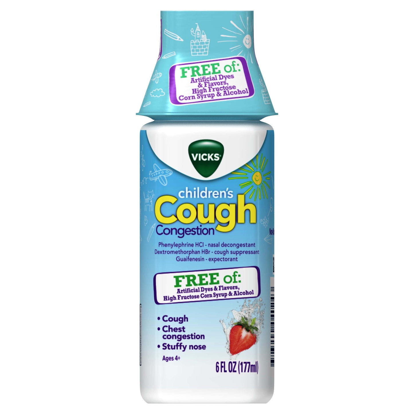 Vicks Children's Daytime Cough & Congestion Relief Liquid Medicine, Over-the-Counter Medicine, 6 oz