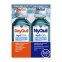 Vicks Dayquil & Nyquil Vapocool Liquid Cold & Flu Medicine, over-the-Counter Medicine, 2 x12 fl. oz.