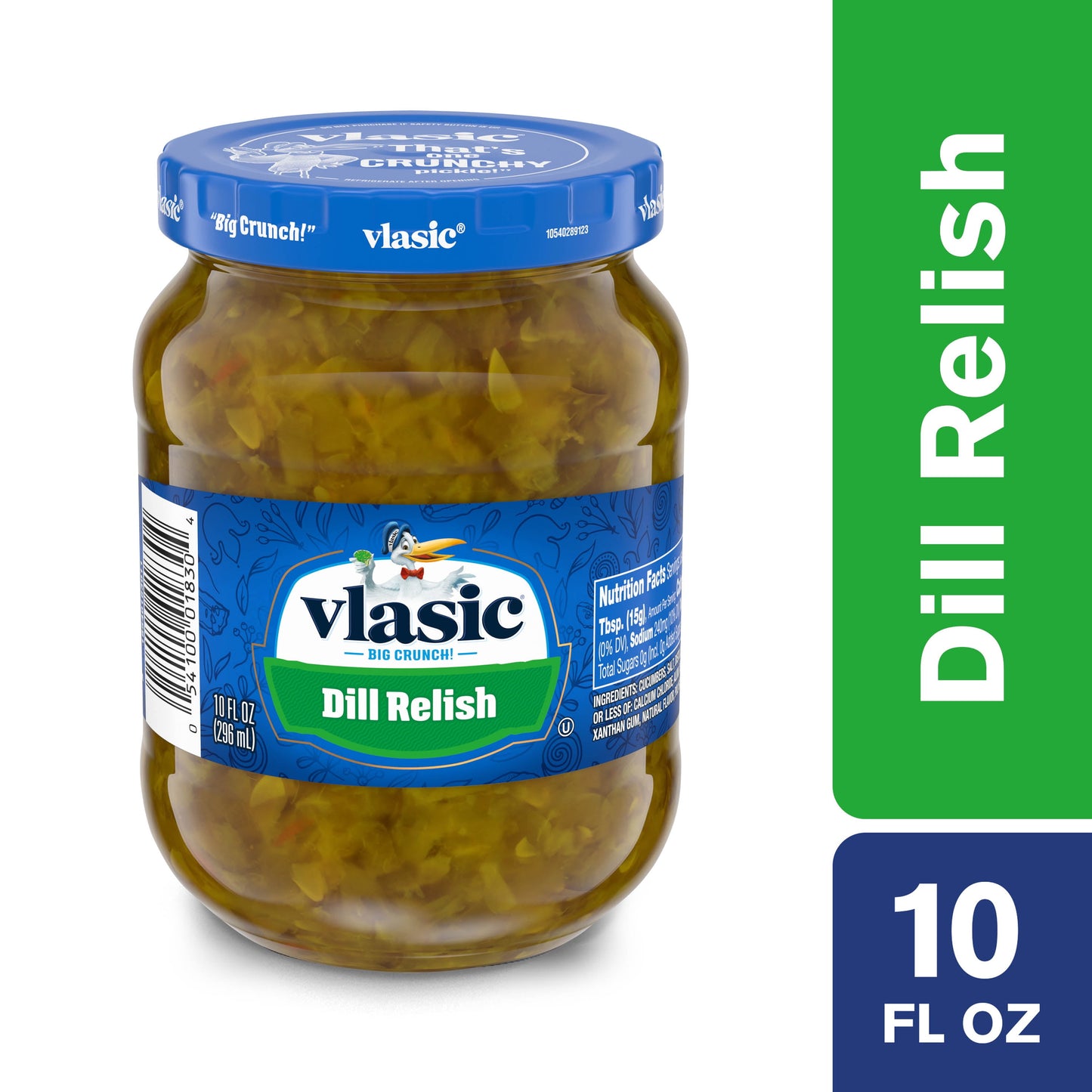 Vlasic Kosher Dill Pickle Relish, Dill Relish, 10 Oz