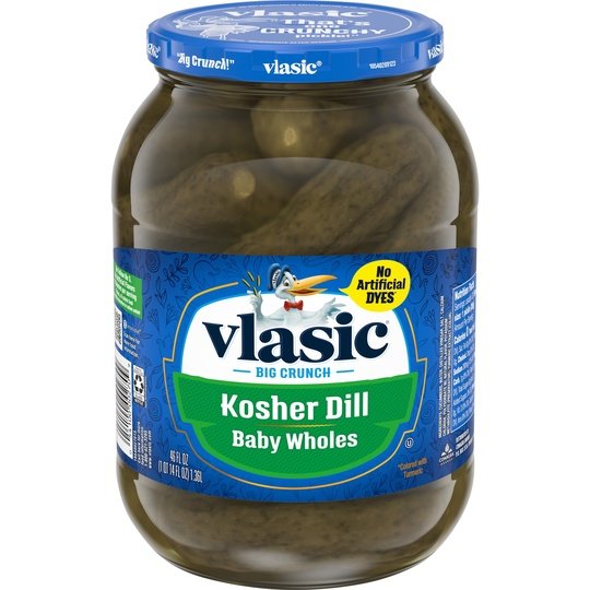 Vlasic Kosher Dill Pickles, Dill Baby Whole Pickles, 46 Oz Jar