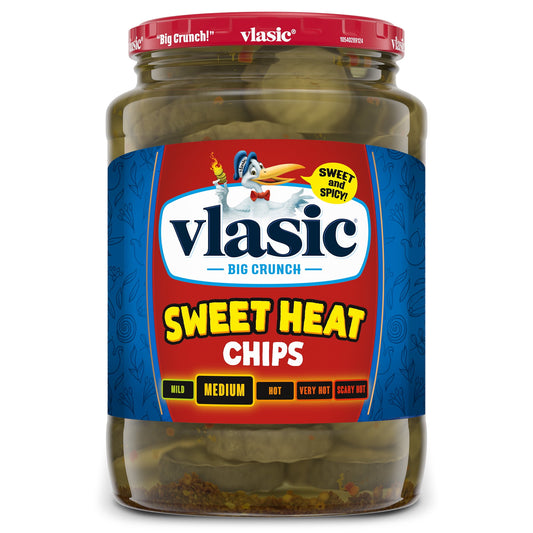 Vlasic Sweet Heat Pickle Chips, Medium Spice, 24 oz.