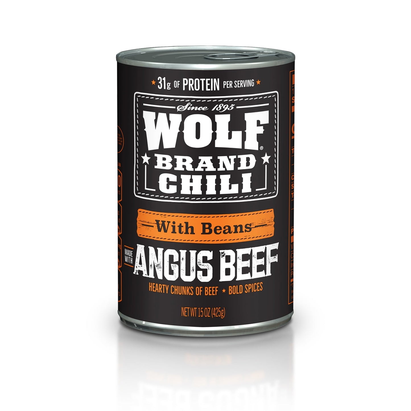 WOLF BRAND Angus With Beans Chili, 15 oz.