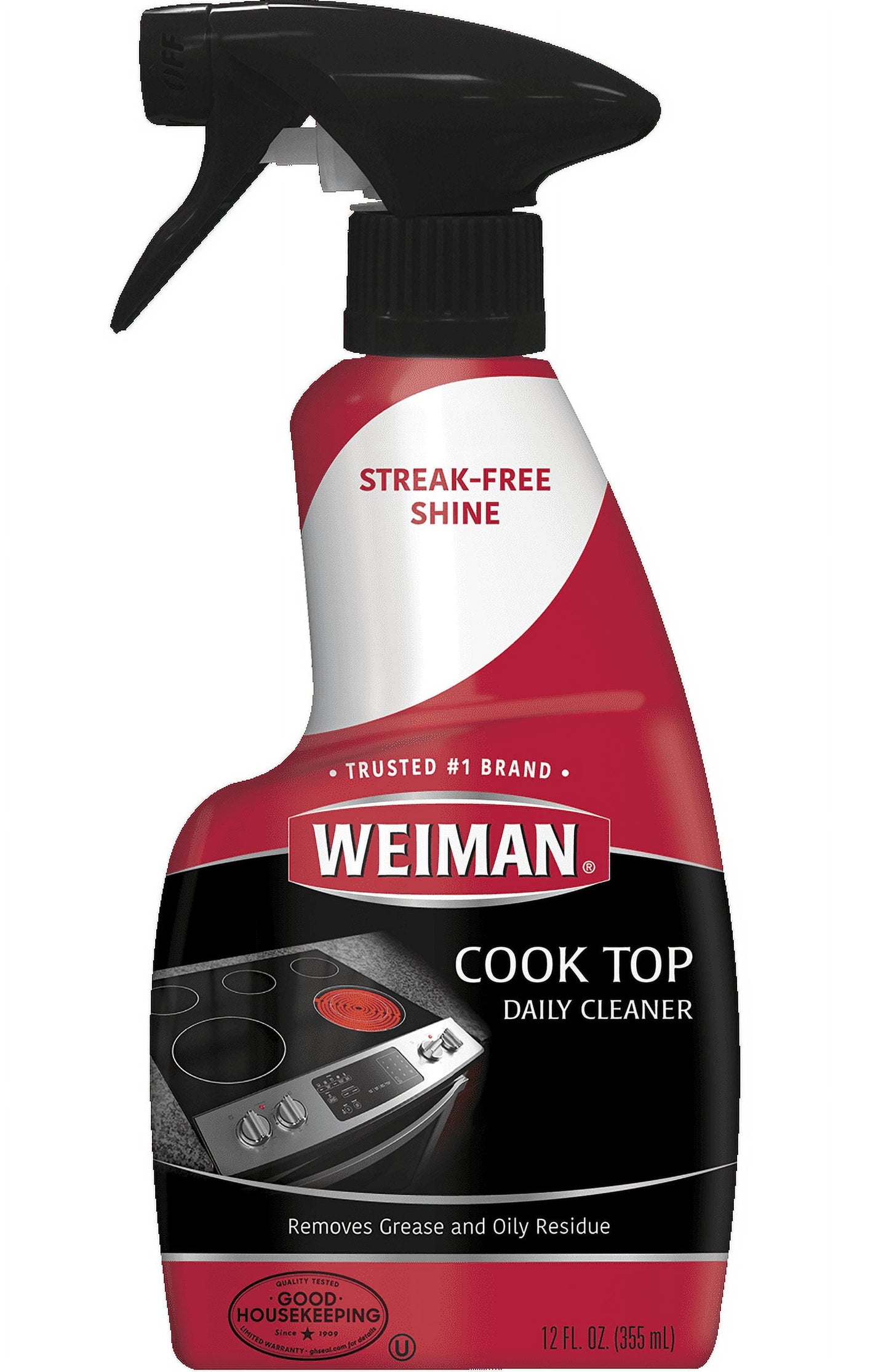 Weiman Ceramic & Glass Daily Cooktop Cleaner for Streak-Free Shine, 12 oz