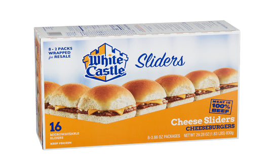 White Castle Classic Cheese Sliders, 16 Count per pack, 29.28 oz