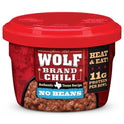 Wolf Chili No Beans, Microwavable Cups, 7.25 oz.