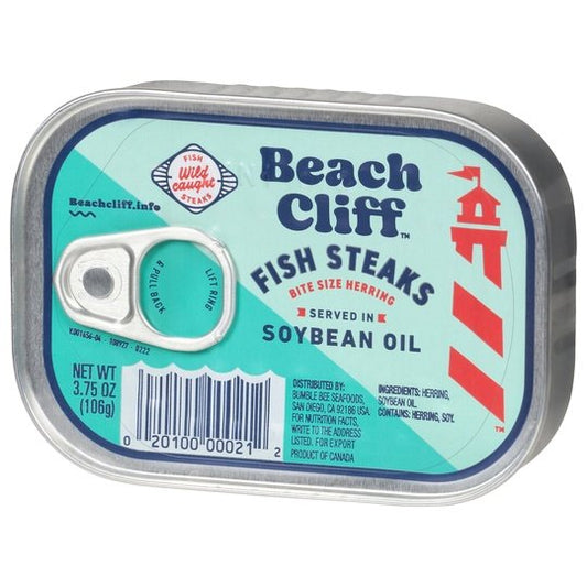 Beach Cliff Fish Steaks in Soybean Oil, 3.75 oz