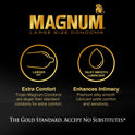 TROJAN Magnum Ecstasy Large Size  Lubricated Condoms, 10 Count