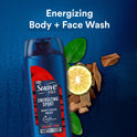 Suave Men Face & Body Wash, Energizing Sport, Bergamot and Wood, All Skin Types 18 oz