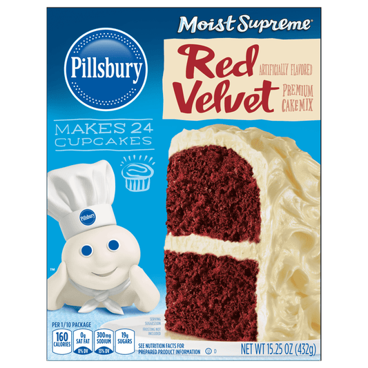 Pillsbury Moist Supreme Premium Red Velvet Cake Mix, 15.25 oz Box