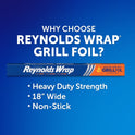 Reynolds Wrap Grill Foil, Heavy Duty Non-Stick, 18 inch, 37.5 Square Feet