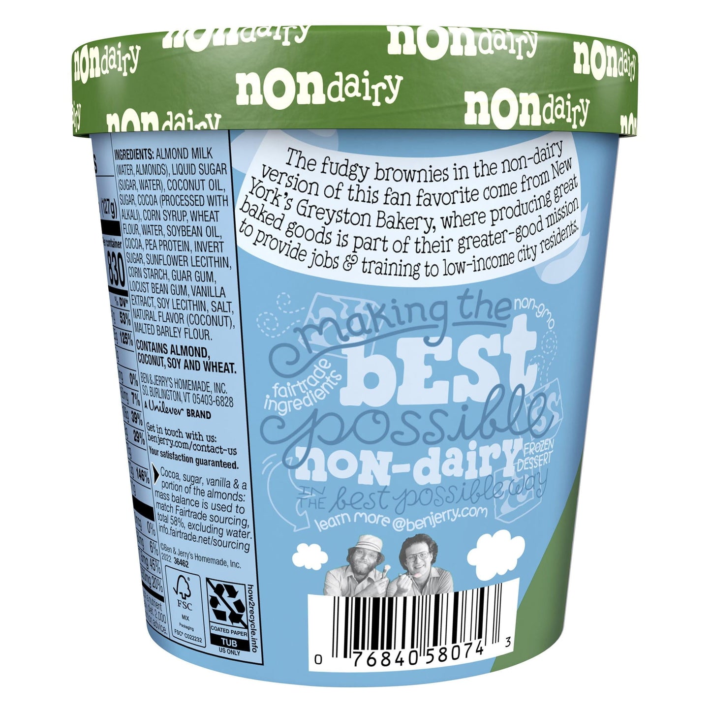 Ben & Jerry's Non-Dairy Chocolate Fudge Brownie Frozen Dessert, 16 oz